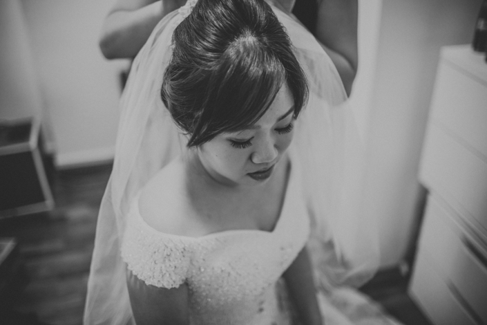 the bride at singapore wedding