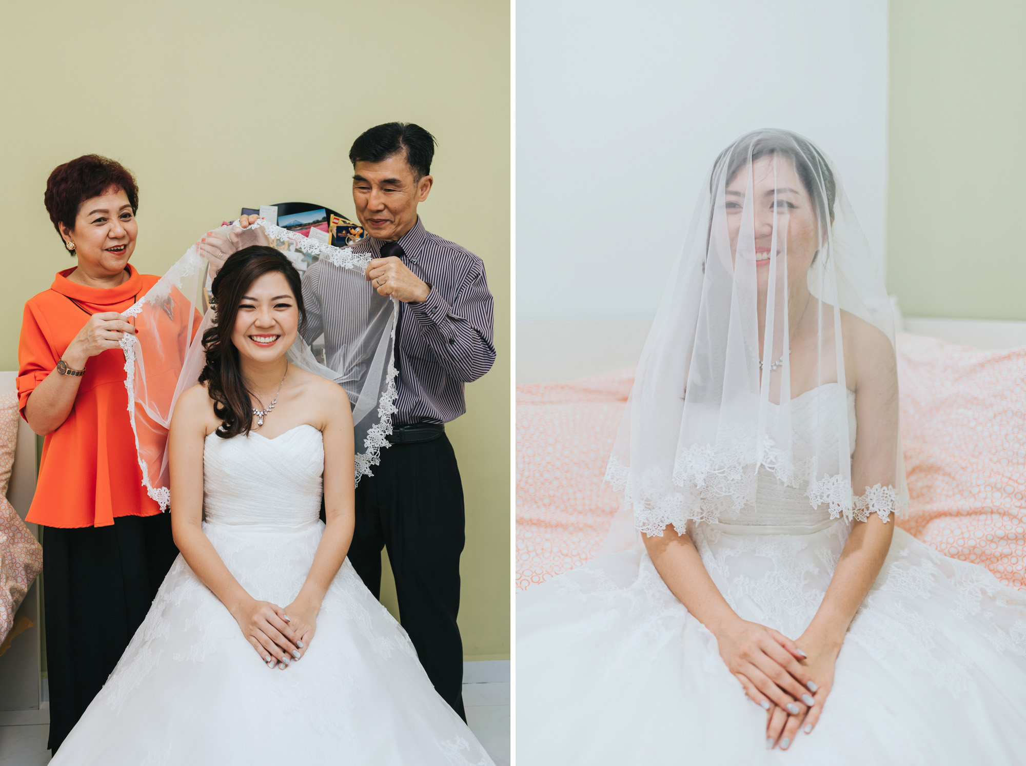 the bride and her parents