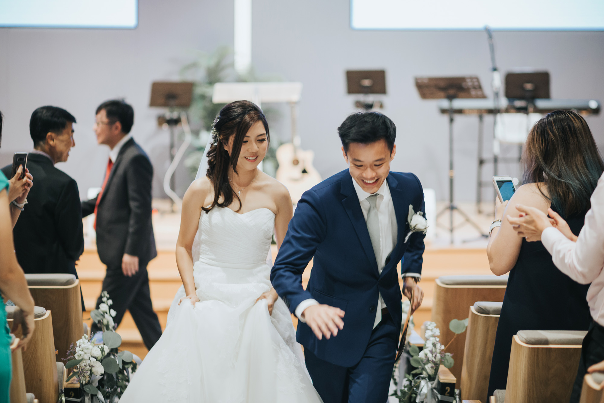 bride and groom at grace assembly of God