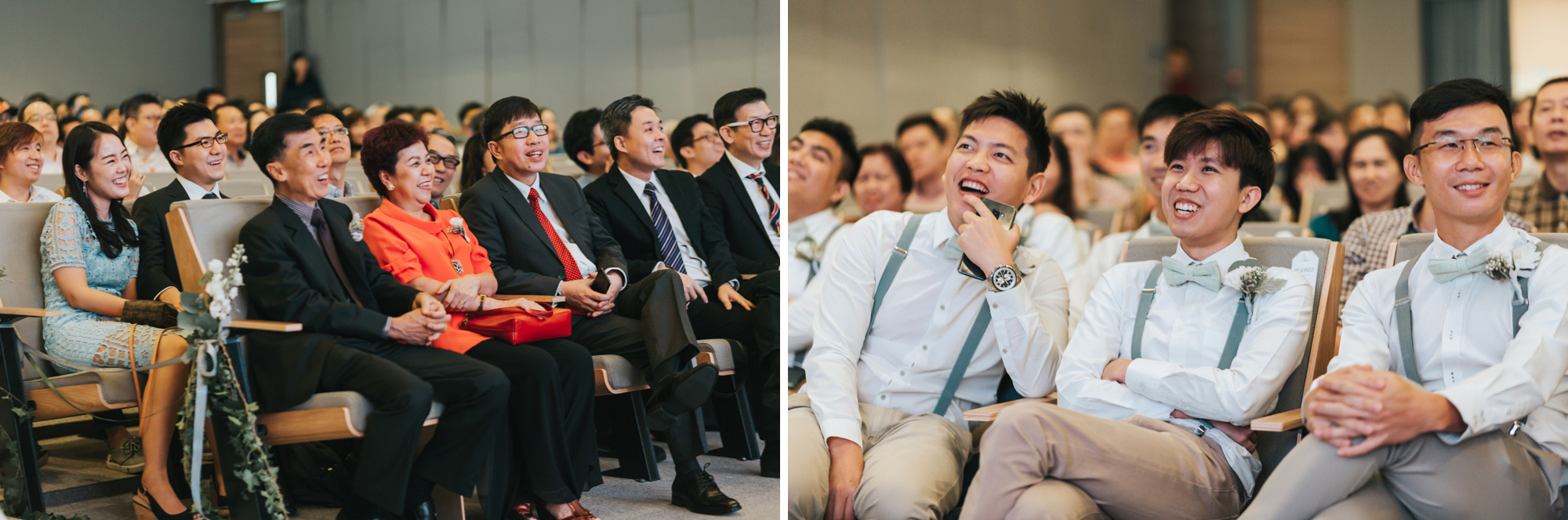 guests at church wedding