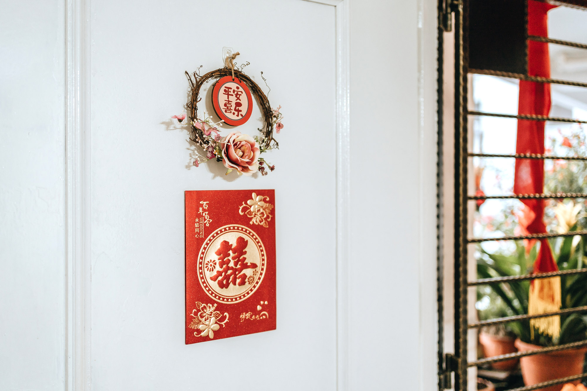 beautifully decorated front door