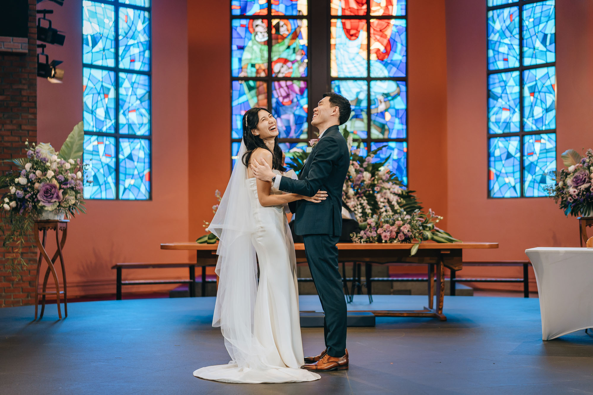 the bride is unveiled
