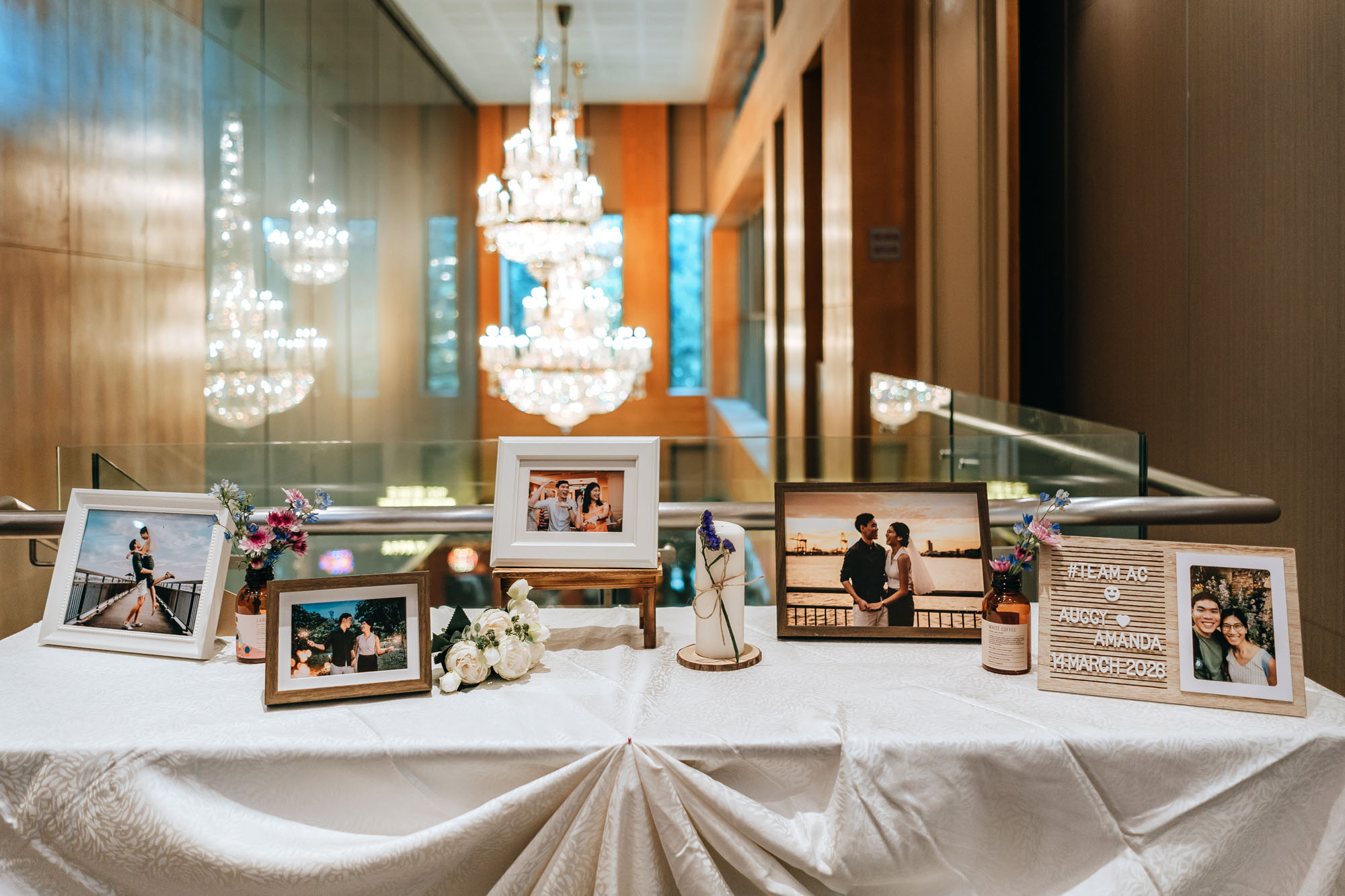 decorations at the entrance to the banquet ballroom at chui huay lim club