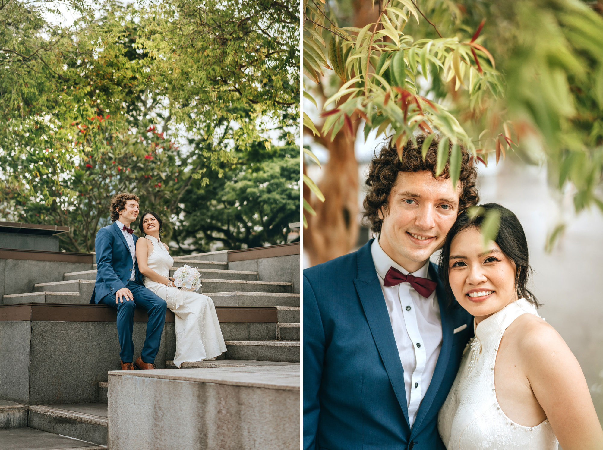 outdoor photo shoot under a tree